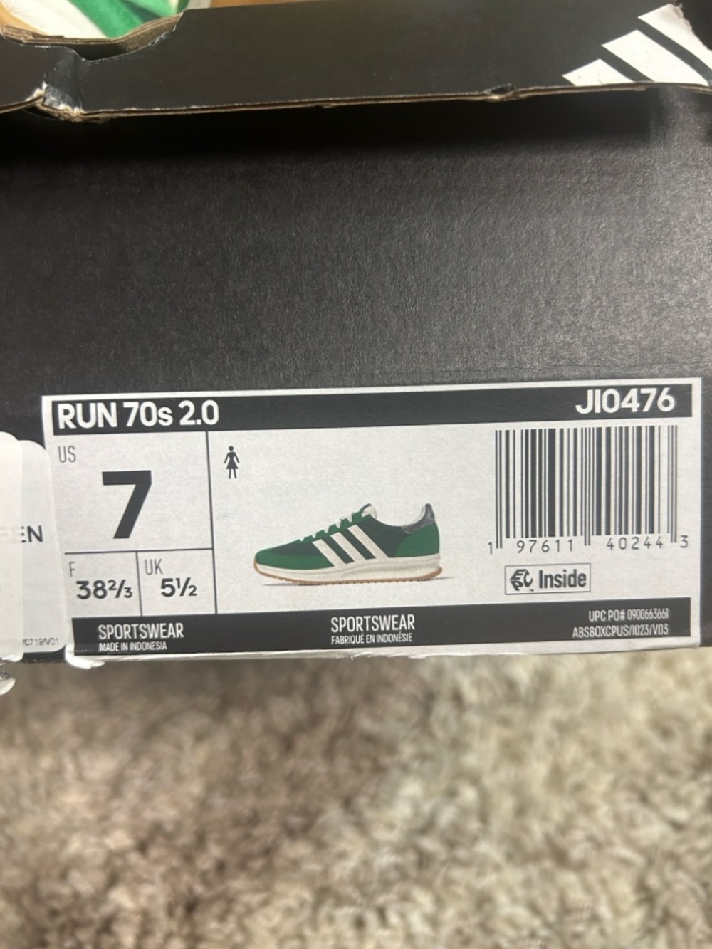 ADIDAS Run 70s 2.0 -Green/Womens Shoes - Picture 5 of 5